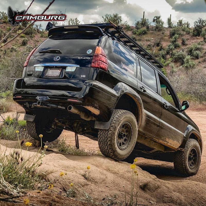 03-09 Lexus GX470 Camburg Fox 2.5 Performance Kit Display on vehicle