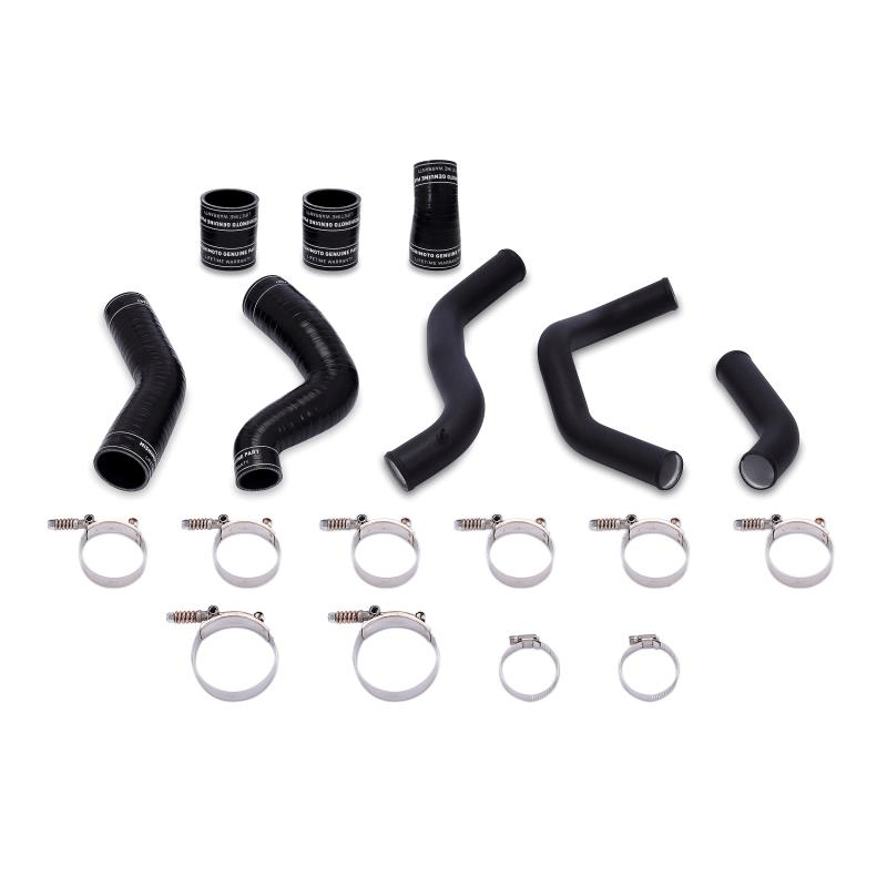 11-14 Ford F150 3.5L Ecoboost Hot-Side Intercooler Pipe Kit Performance Products Mishimoto Wrinkle Black