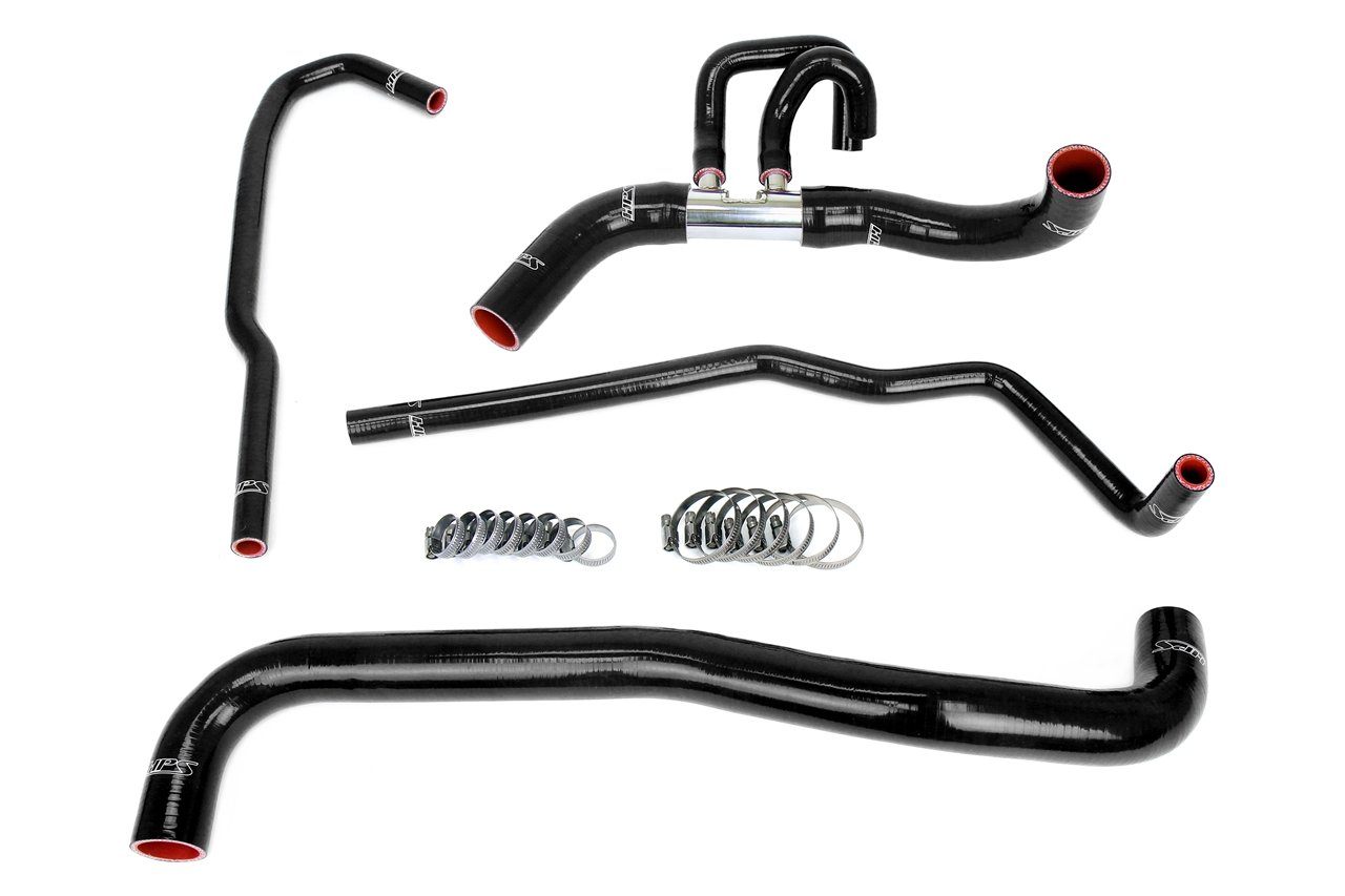 '11-14 Ford Raptor 6.2L V8 HPS Silicone Radiator + Heater Coolant Hose Kit Display of Included Parts