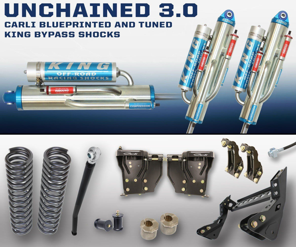 '11-16 Ford F250/350 3.0 Unchained System-4.5" Lift Display of Included Parts