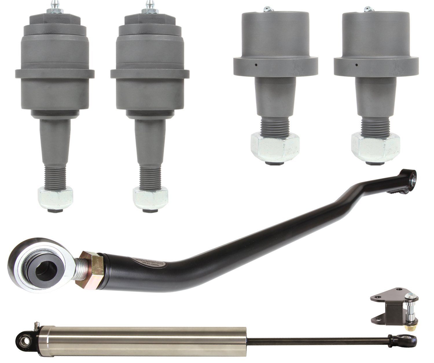 '13-24 Ram 2500/3500 Carli Suspension Front End Upgrade Kit Display of Included Parts