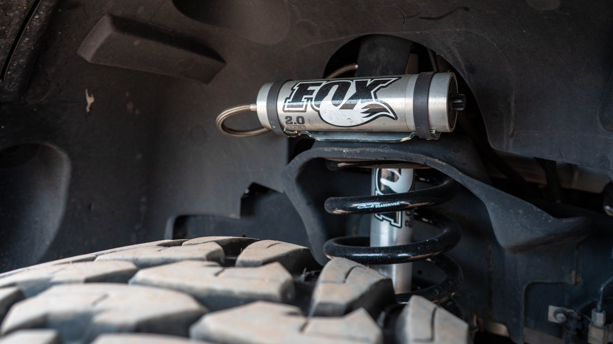 '14-18 Ram 2500 Carli 2.0 Backcountry System-3" Lift Close-up Display on Vehicle