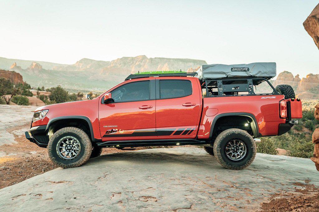 '15-22 Chevy Colorado ZR2 Overland Bed Rack Display on Vehicle