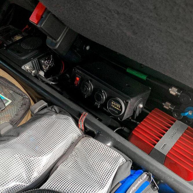 '15-24 Ford Raptor Back Seat Tech Plate Molle Kit Display in Vehicle