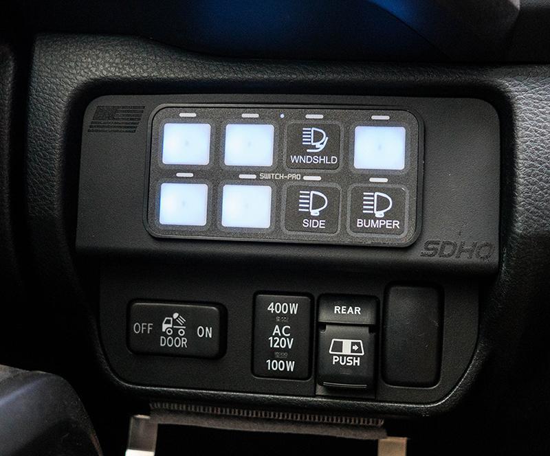 '16-19 Toyota Tacoma SDHQ Built Switch Pros OEM Keypad Mount Lighting SDHQ Off Road display