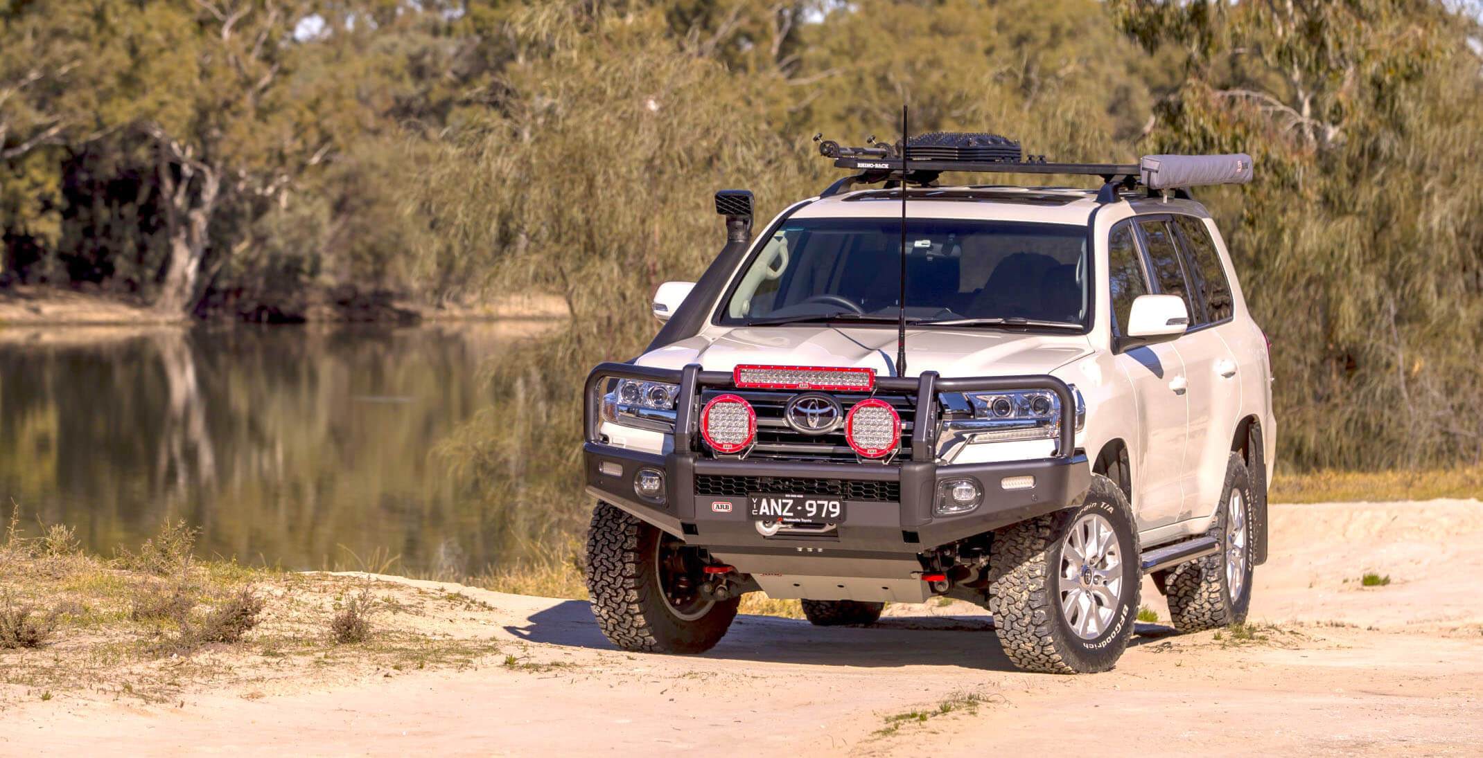 '16-21 Toyota 200 Series Land Cruiser Summit Front Bumper Bumper ARB display on Vehicle (Front View)