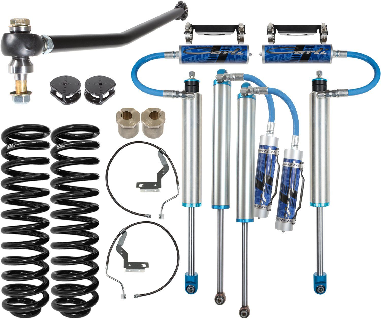 '17-22 Ford F250/350 Carli Suspension 2.5 Pintop System-2.5" Lift Display of Included Parts