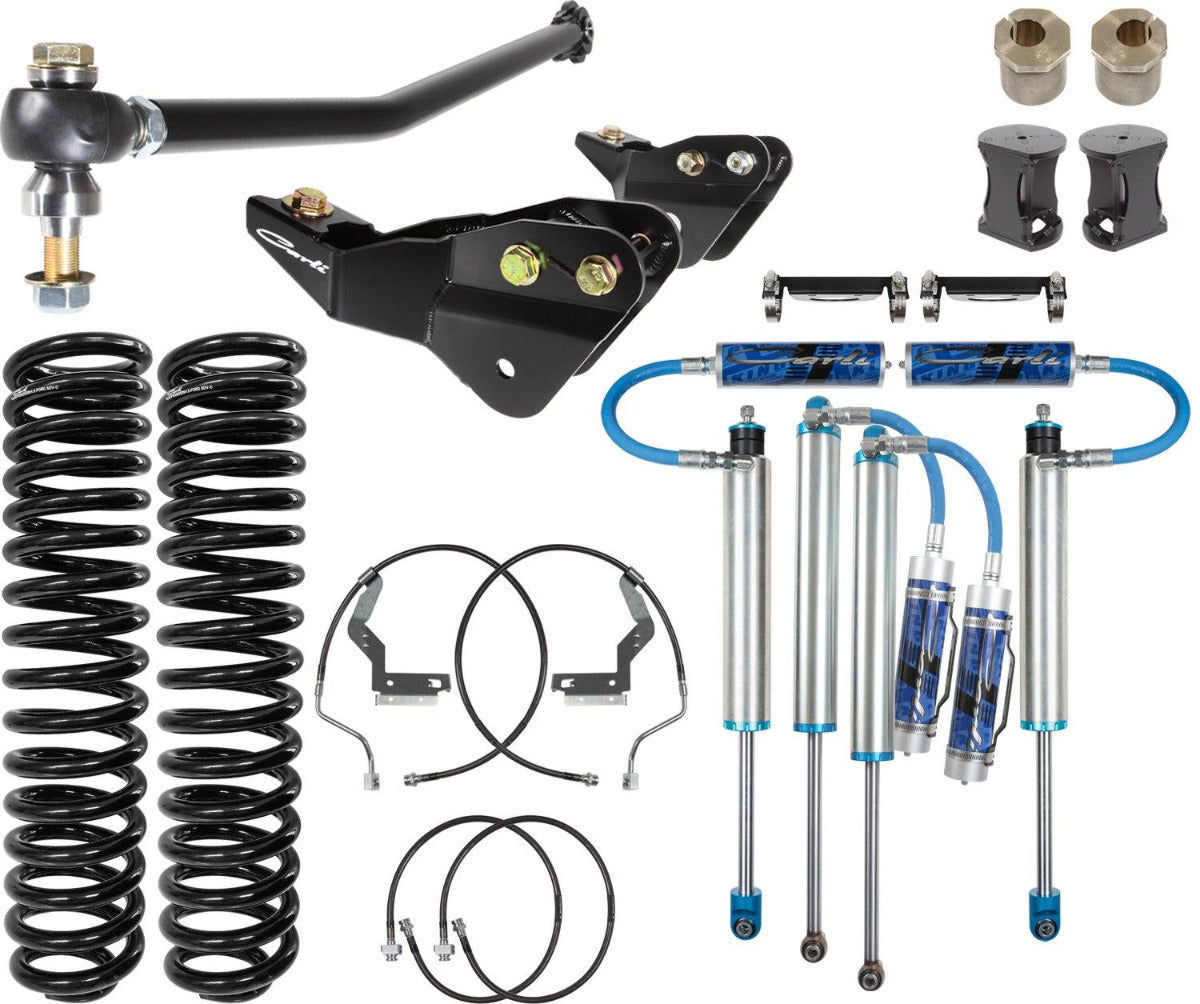 '17-24 Ford F250/350 Carli Suspension 2.5 Pintop System-4.5" Lift Display of Included parts