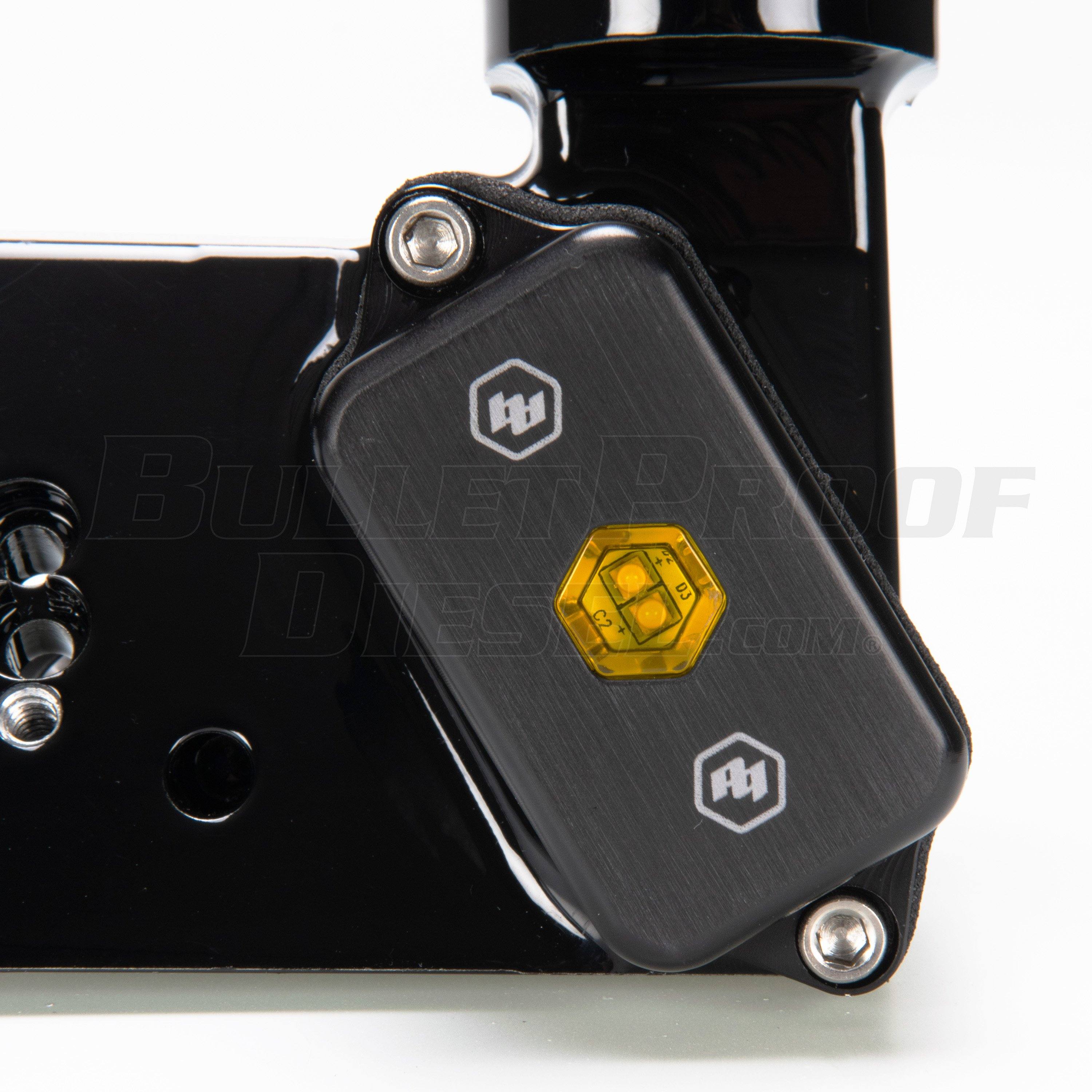 '17-24 Ford F250/350 3rd Brake Light Dual Antenna Mount w/ Baja Designs LED's Close-up Display