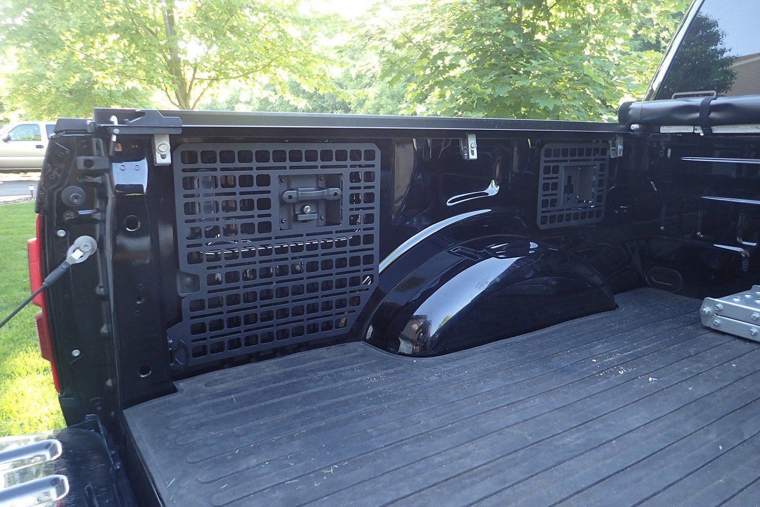 2017-2024 Ford F250/350 Bedside Rack System-4 Panel Kit Display in Vehicle