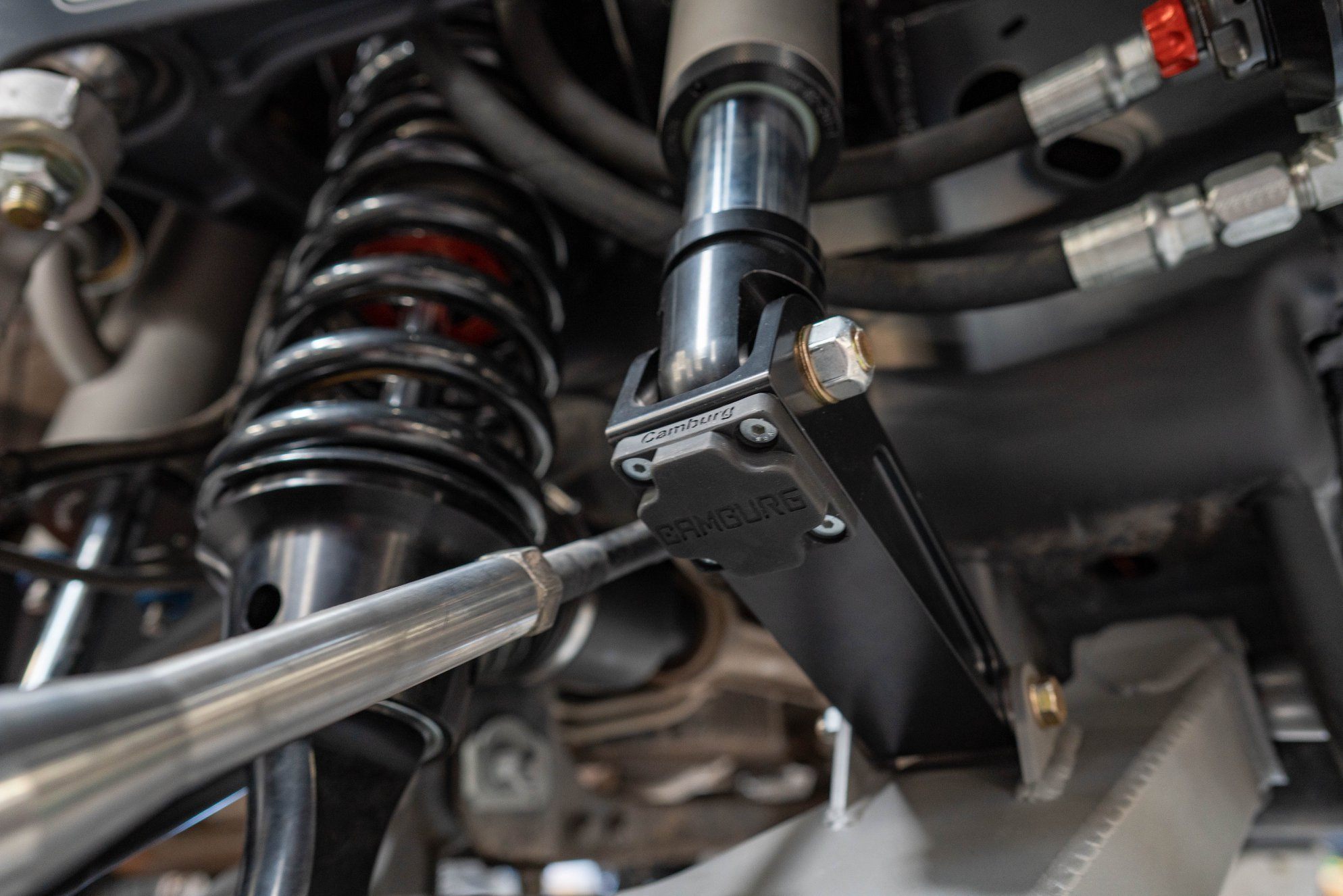 '17-20 Ford Raptor Camburg Performance Long Travel Kit Close-up Display on vehicle