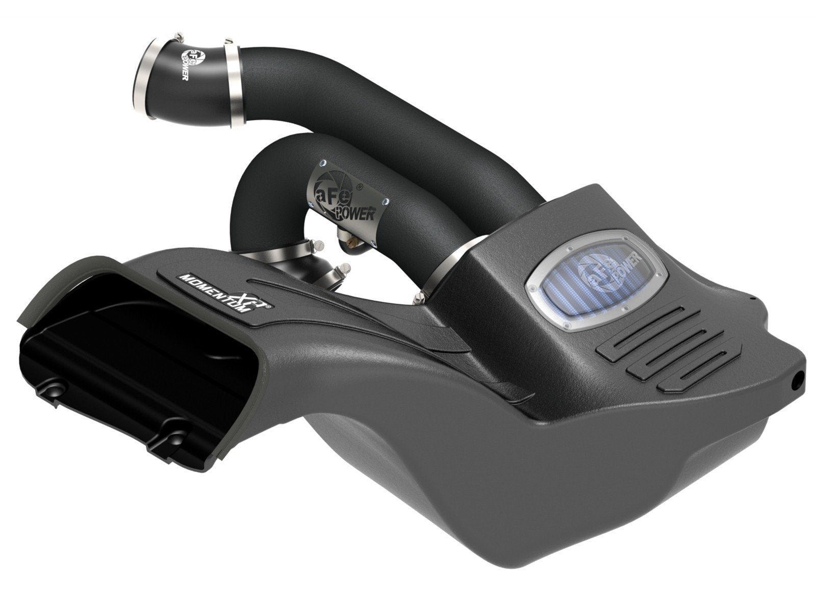 17-20 Ford Raptor Momentum XP Alpha Raptor Pro 5R Cold Air Intake System AFE Power Black Aluminum Tubing display