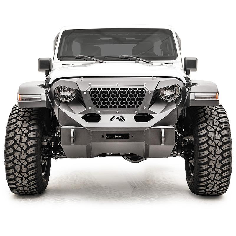 '18-22 Jeep JL Grumper Series Front Bumper Display on vehicle
