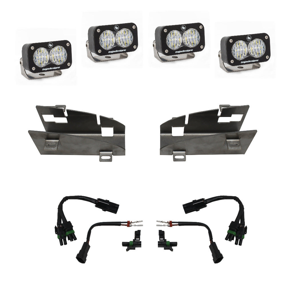 '19-22 Ram 1500 Rebel/TRX Dual S2 Fog Light Kit Lighting Baja Designs Display of Included Parts