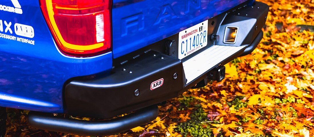 '19-20 Ford Ranger Summit Series Rear Bumper ARB display Close-up view on Vehicle