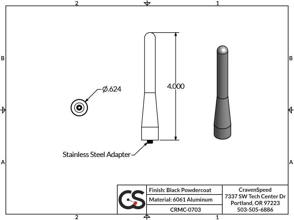 '19-23 Ford Ranger Orginal Stubby Antenna Design and Measurements