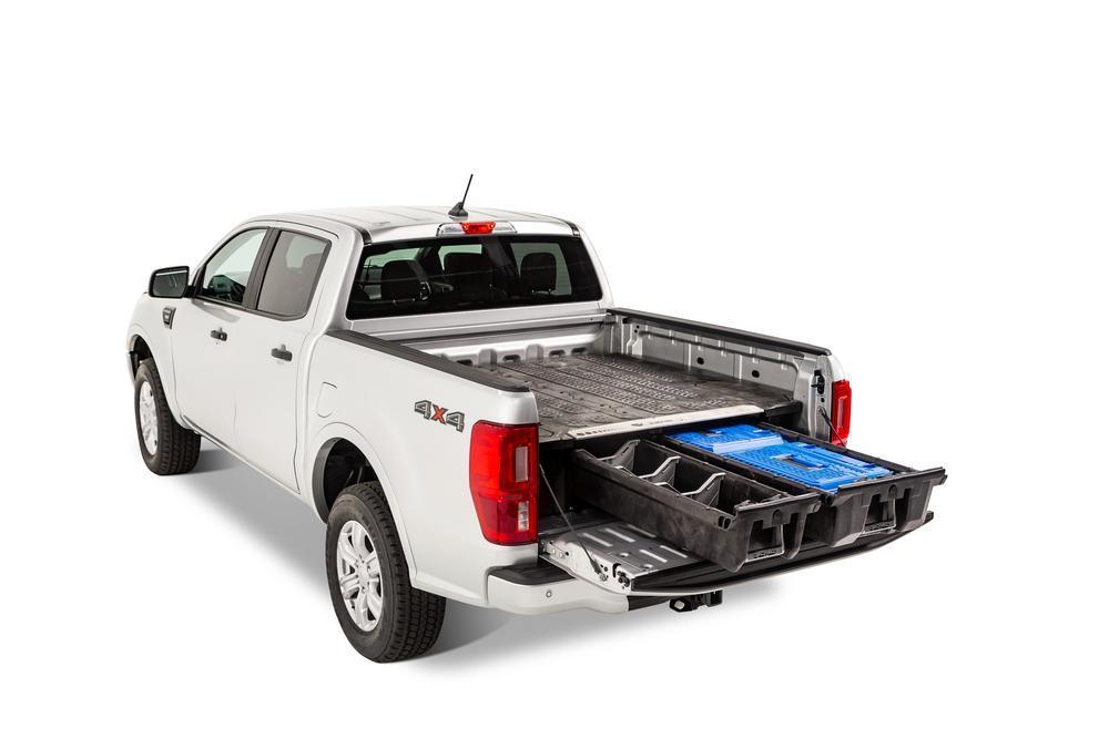 '19-23 Ford Ranger Decked Truck Bed Storage System Display in vehicle