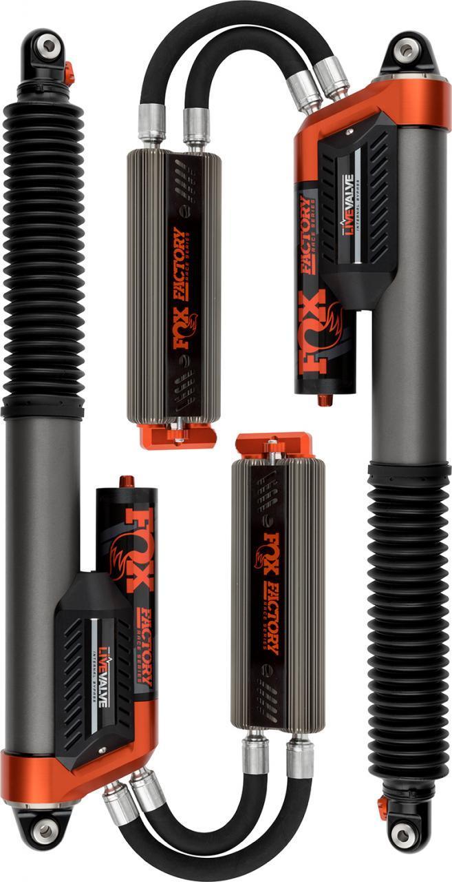 '19-20 Ford Raptor 3.0 Fox Live Valve Rear Shocks - 883-09-153 Display of Included Parts