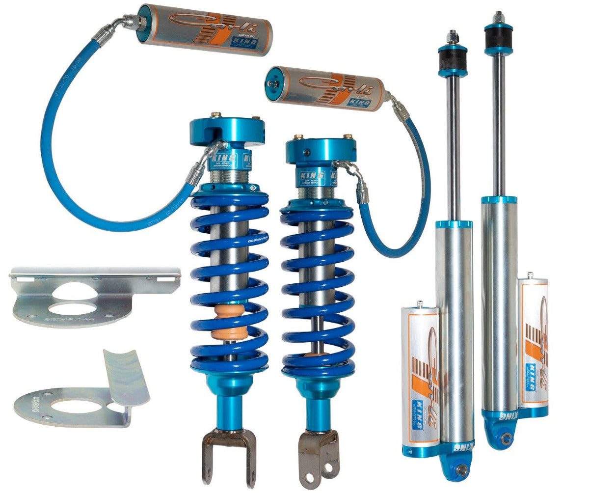 '19-24 Ram 1500 Carli 2.5 Performance Suspension System Display of Included Shocks and Coilovers