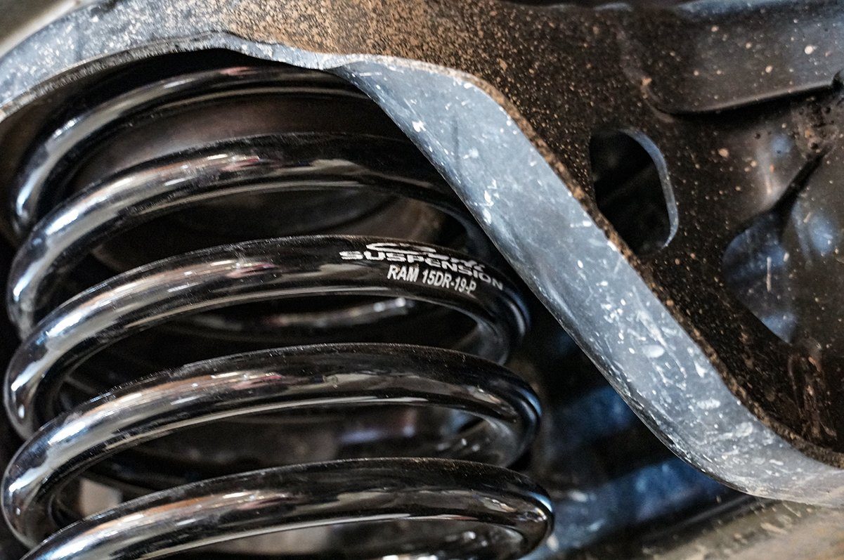 '19-24 Ram 1500 Carli Multi-Rate Rear Coil Springs Close-up Display on vehicle