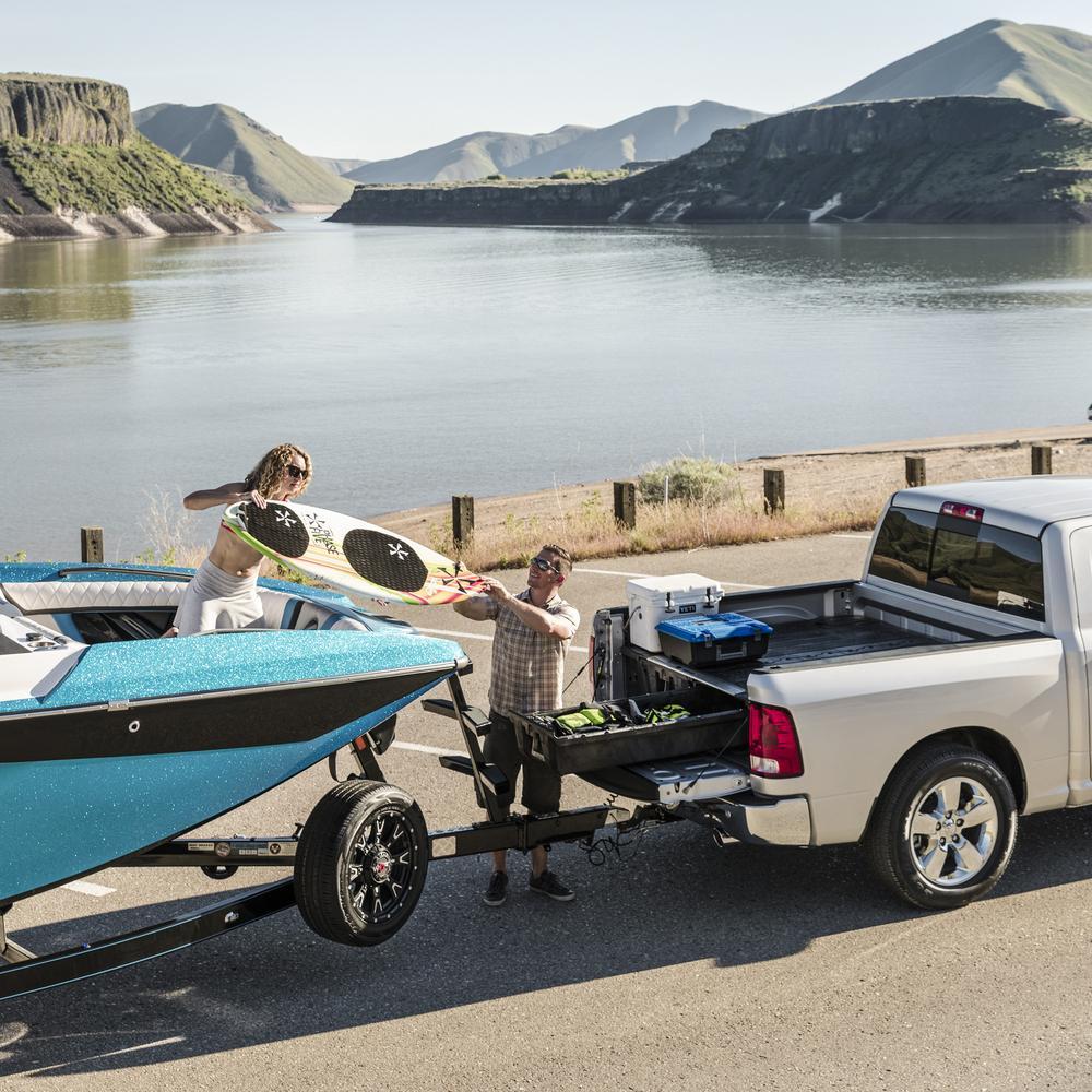 '19-23 Ram 1500 Truck Bed Storage System Display in Vehicle