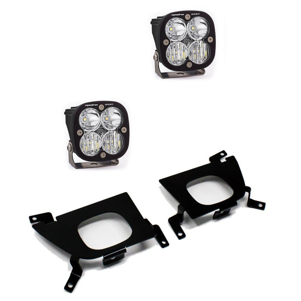 '20-22 Chevy 2500/3500 Fog Light Kit Lighting Baja Designs Display of Included Parts