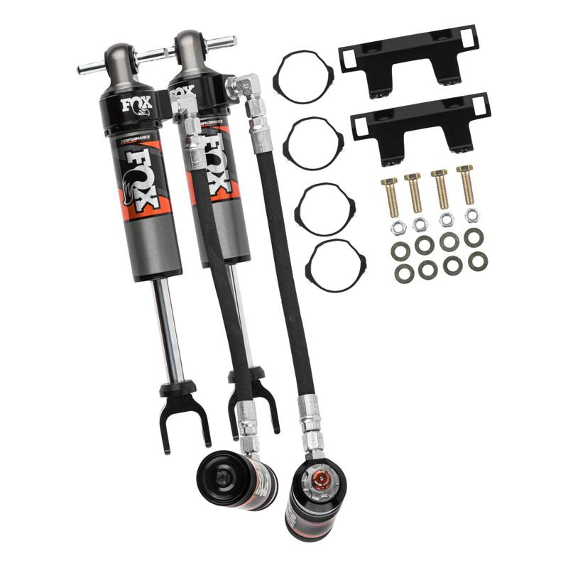 '20-23 Chevy/GMC 2500/3500 2.5 Performance Elite Series Front Shocks Display of included parts
