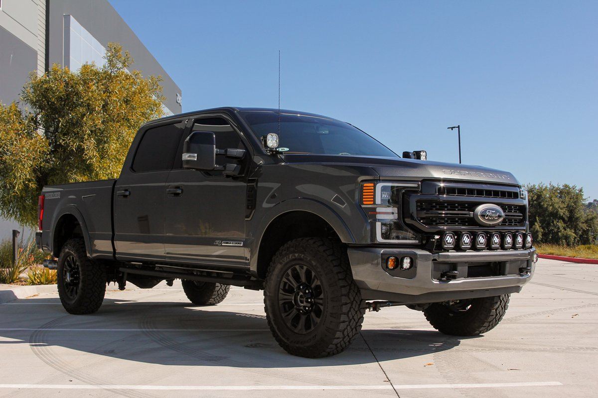 '20-22 Ford F250/350 Baja Designs Squadron Sport/SAE Dual Fog Light Kit display on Vehicle