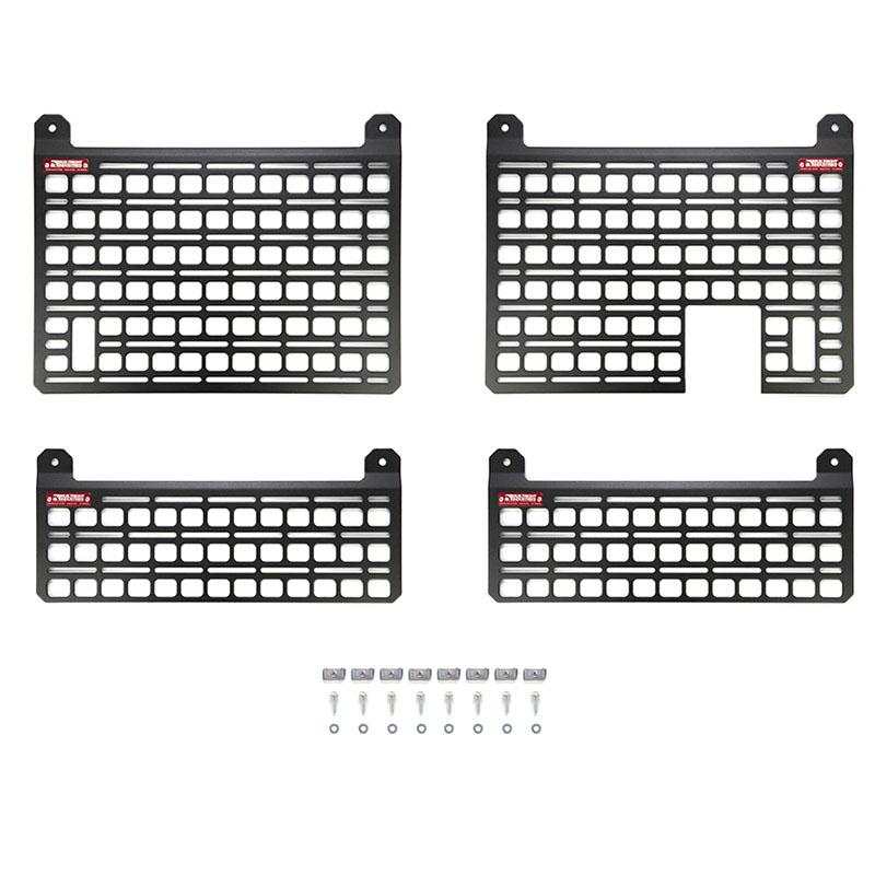 '20-24 Jeep Gladiator (JT) Bedside Rack System-4pc Kit Display of Included Parts