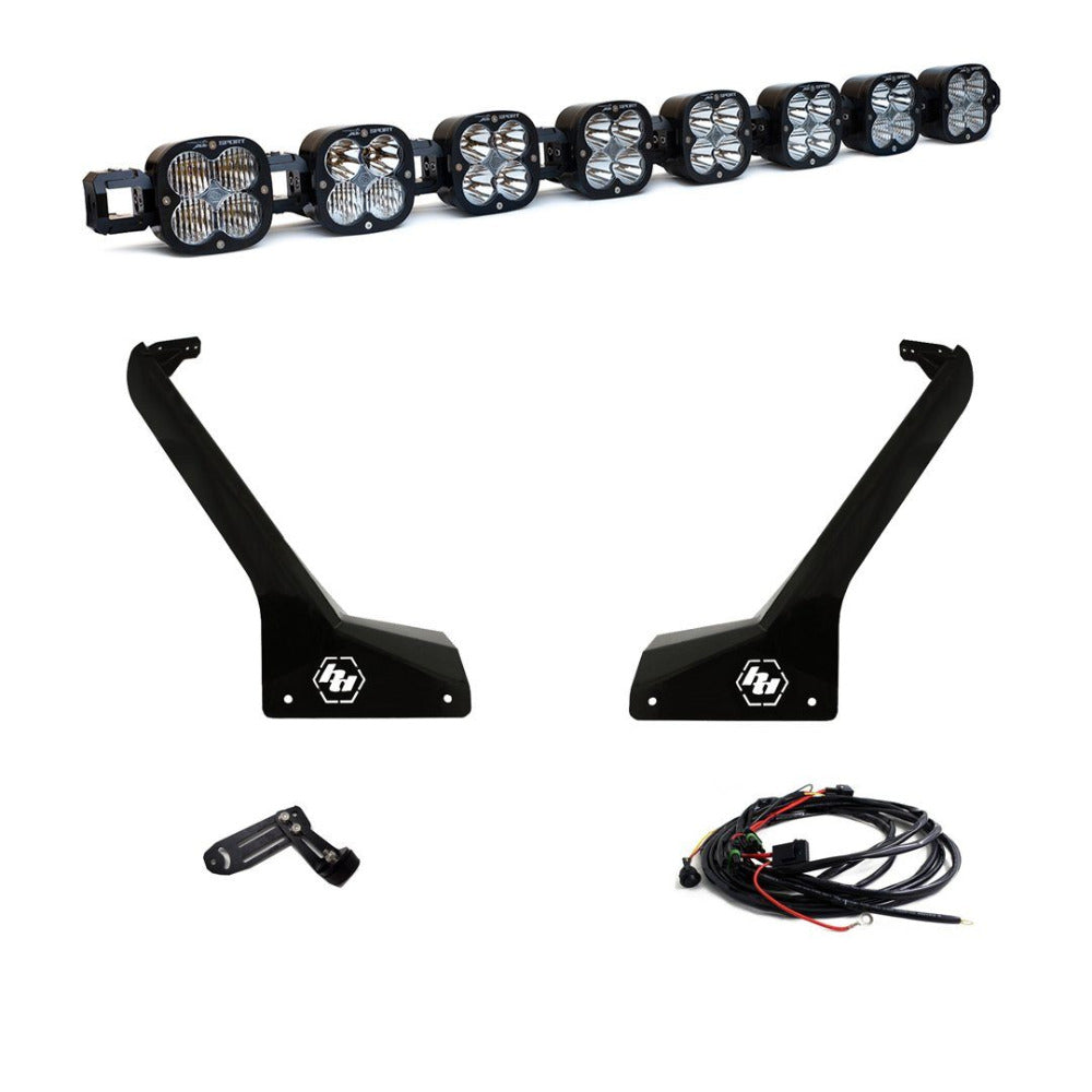 '20-22 Jeep JT Gladiator XL Linkable Roof Bar Kit Lighting Baja Designs Display of Included Parts