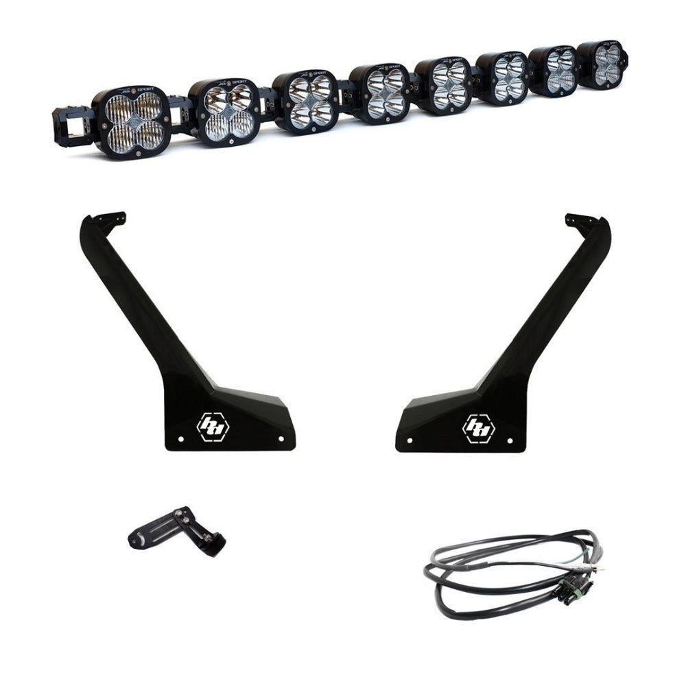 '20-22 Jeep JT Gladiator XL Linkable Roof Bar Kit Lighting Baja Designs Display of Included Parts