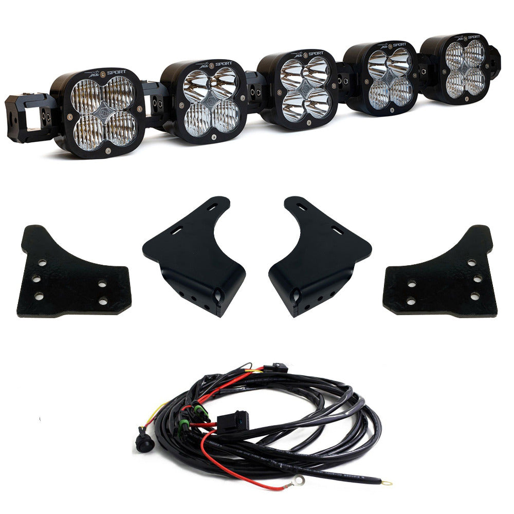 '21-23 Ford F150 Baja Designs 5XL Linkable Bumper Kit Lighting Baja Designs Display of Included Parts