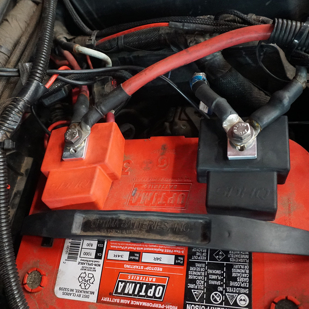'07-17 Jeep Wrangler JK SDHQ Built Billet Battery Terminal Kit display