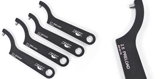 Fox 2.5/3.0 Aluminum Coilover Spanner Wrench Size and Variant Display