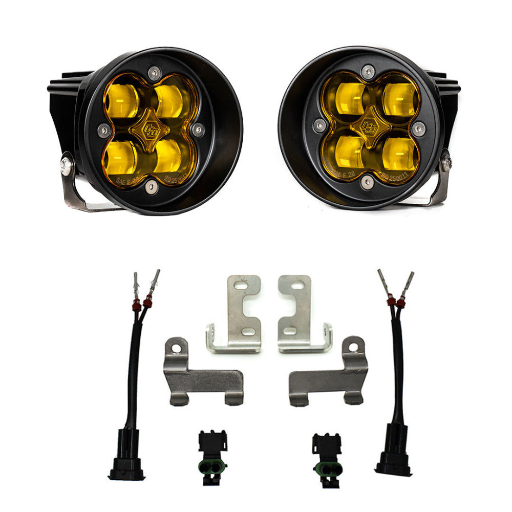 '07-21 Toyota Tundra SAE Fog Light Kit Baja Designs amber Display of Included Parts