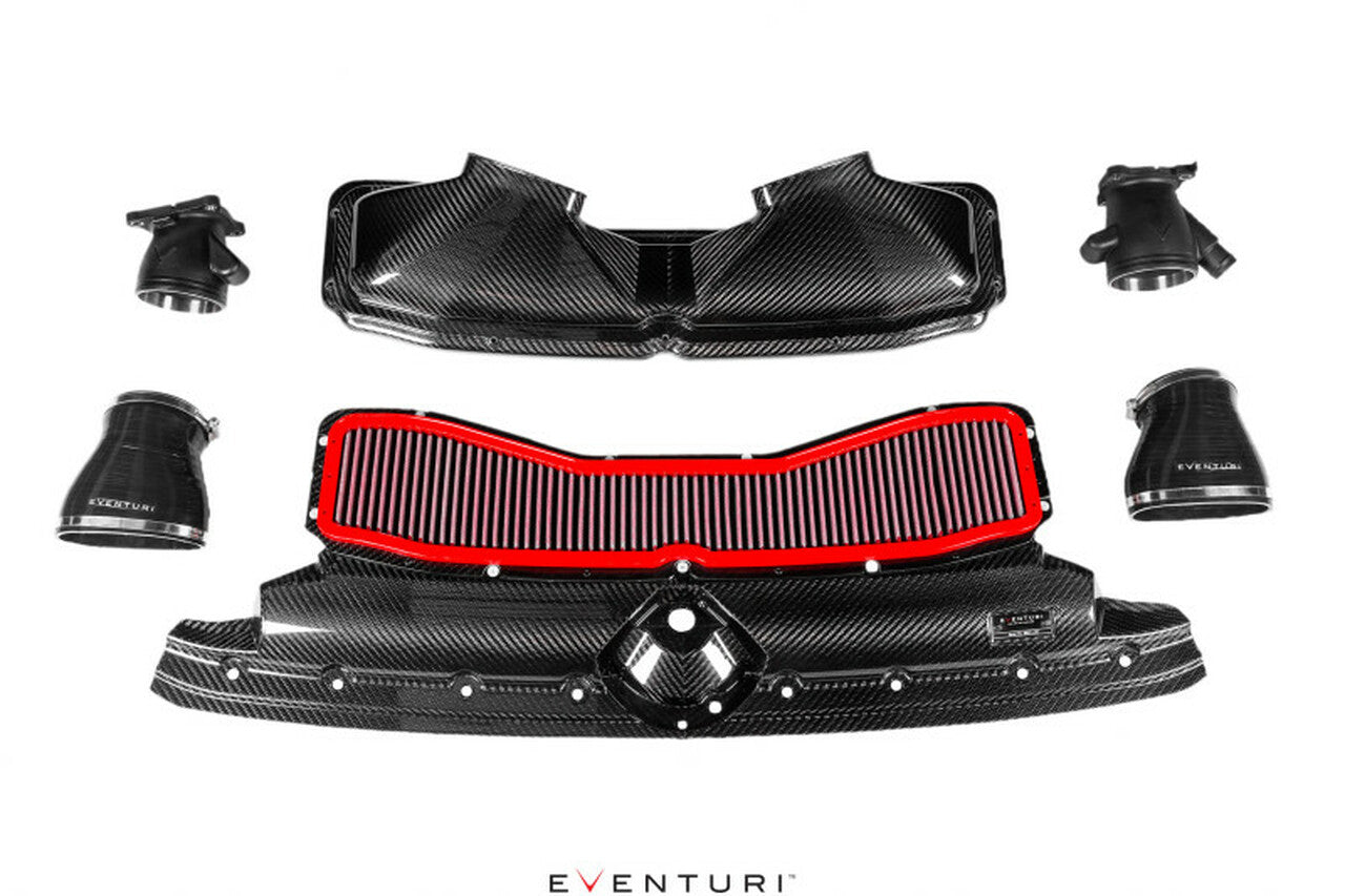 Eventuri Audi C8 RS6/RS7 Gloss Carbon Intake System-EVE-C8RS6-CF-INT Display of Included Parts
