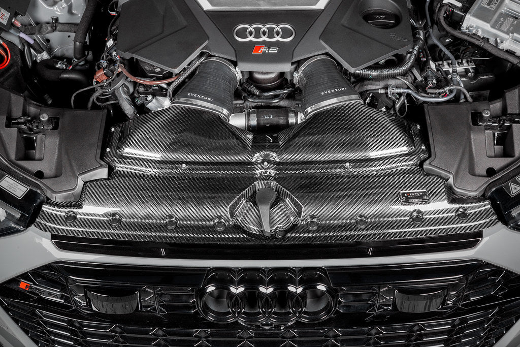 Eventuri Audi C8 RS6/RS7 Matte Carbon Intake System-EVE-C8RS6-CFM-INT Display in Vehicle
