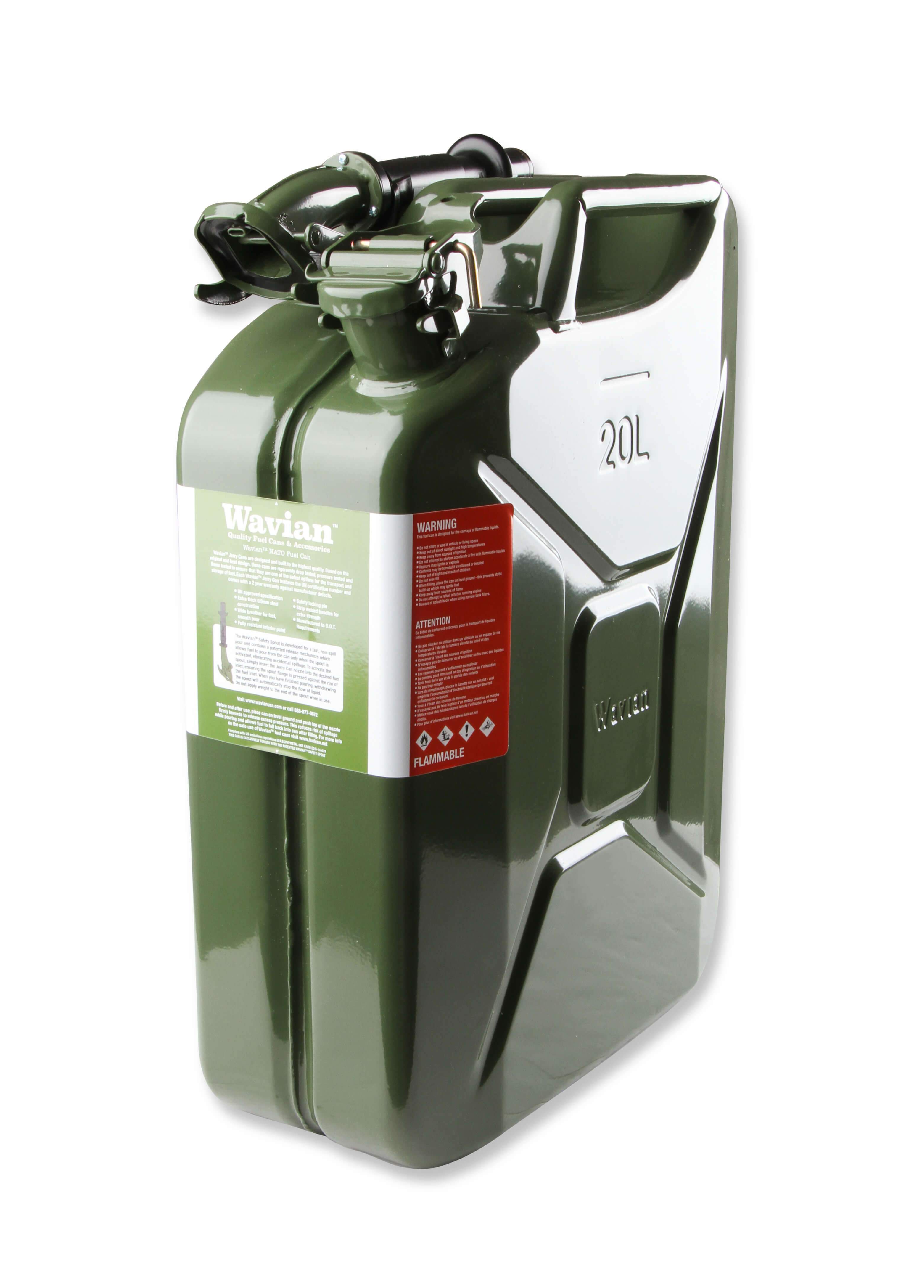 5.3 Gallon (20 Liter) Jerry Can Fuel Jug-Jerry Can Anvil Off-Road Green 