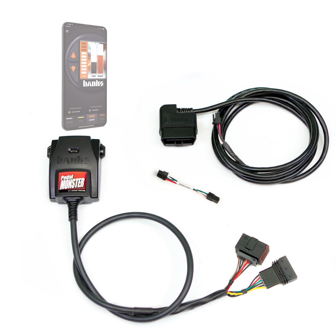 '21-23 Ram TRX Banks Pedalmonster Throttle Sensitivity Booster Display of Included Parts