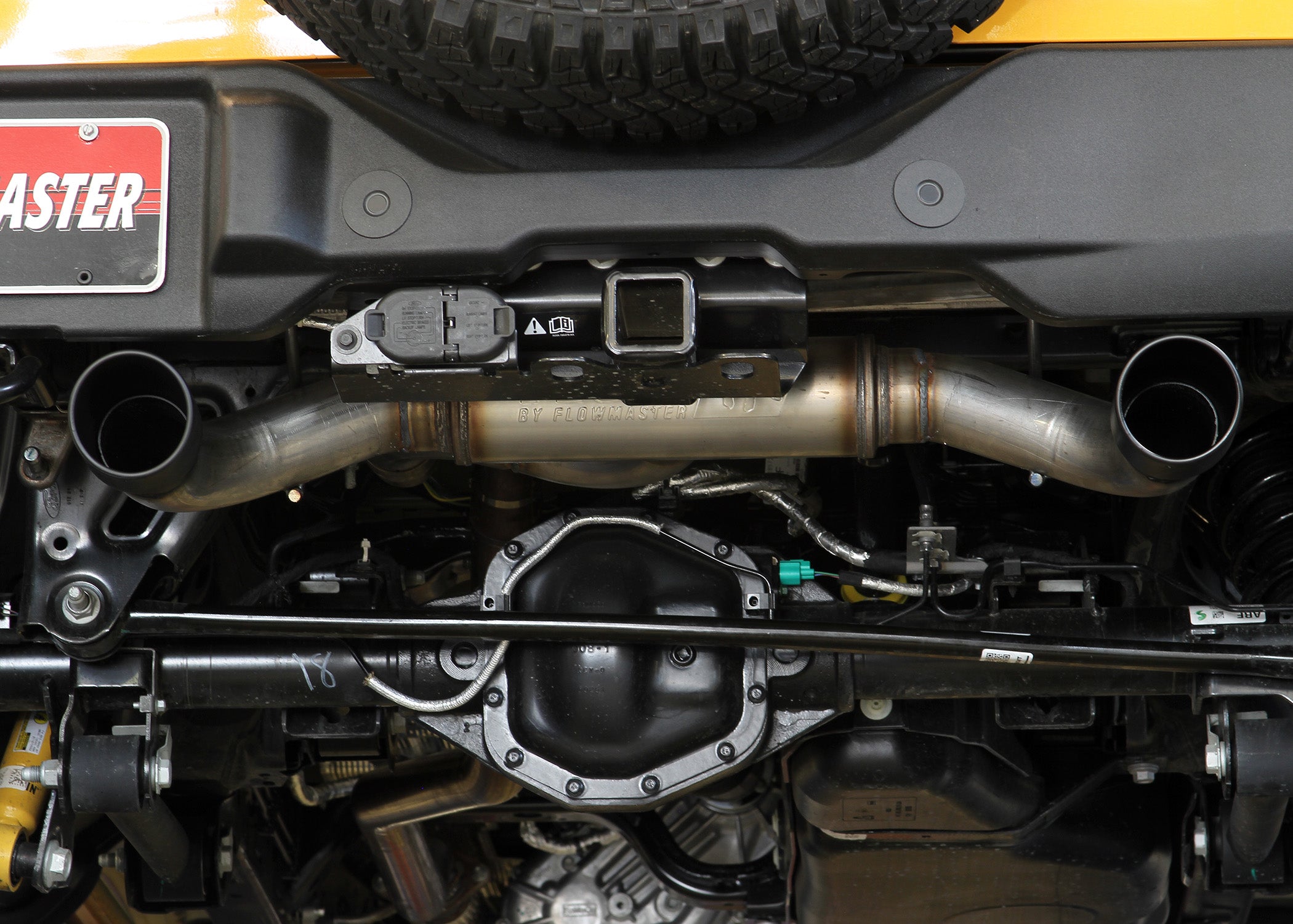'21-23 Ford Bronco Flowmaster FlowFx Axle-Back Dual Exit Exhaust System Display on Vehicle