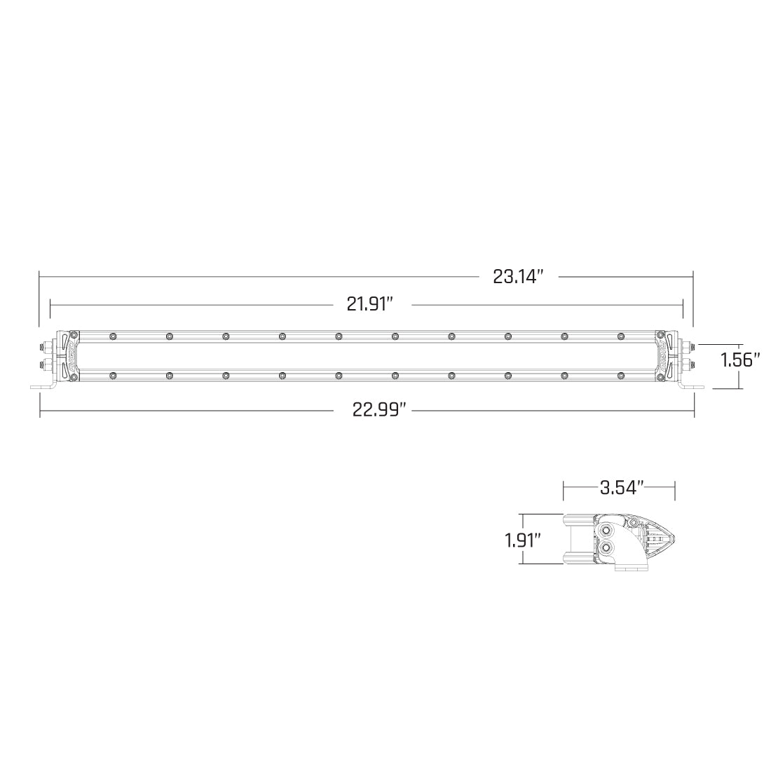 RIGID SR-Series 20" Dual Function SAE Auxilary High Beam Driving Lights w/ Amber Backlight design