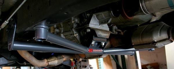Camburg Ford Ranger XLT 2WD 98-12 Transmission X-Member Close-up Display on Vehicle