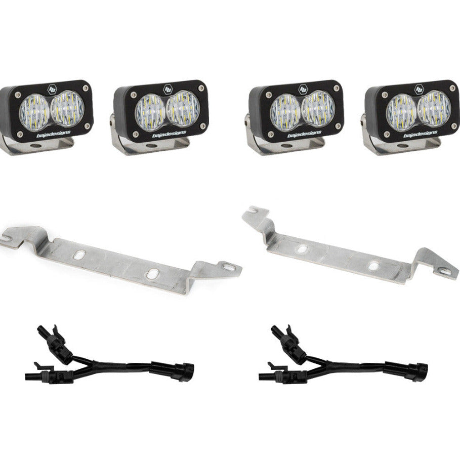 '22-23 Toyota Tundra Baja Designs S2 Sport OEM Fog Light Replacement Kit Display of Included Parts