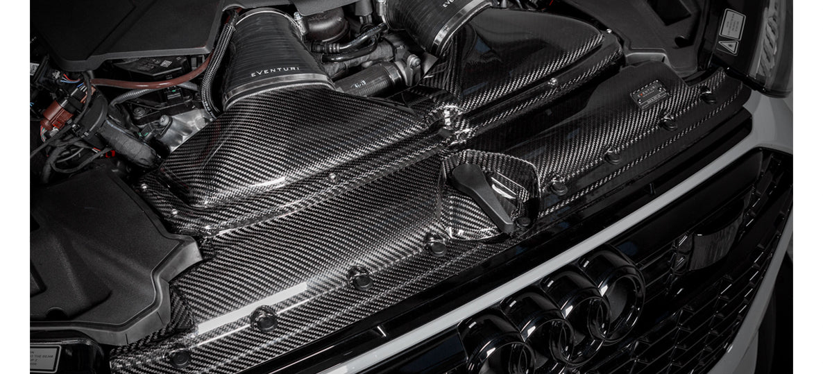 Eventuri Audi C8 RS6/RS7 Gloss Carbon Intake System-EVE-C8RS6-CF-INT Display on Vehicle