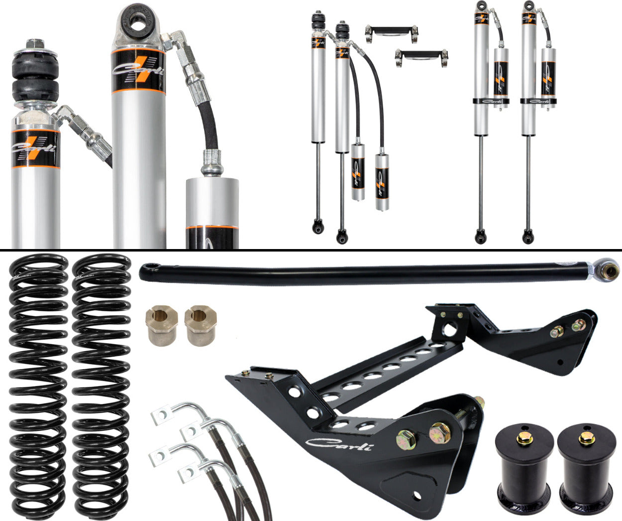 '05-07 Ford 4.5" Backcountry System, Carli-SPEC Base Kit 4.5 inch Display of Included Parts