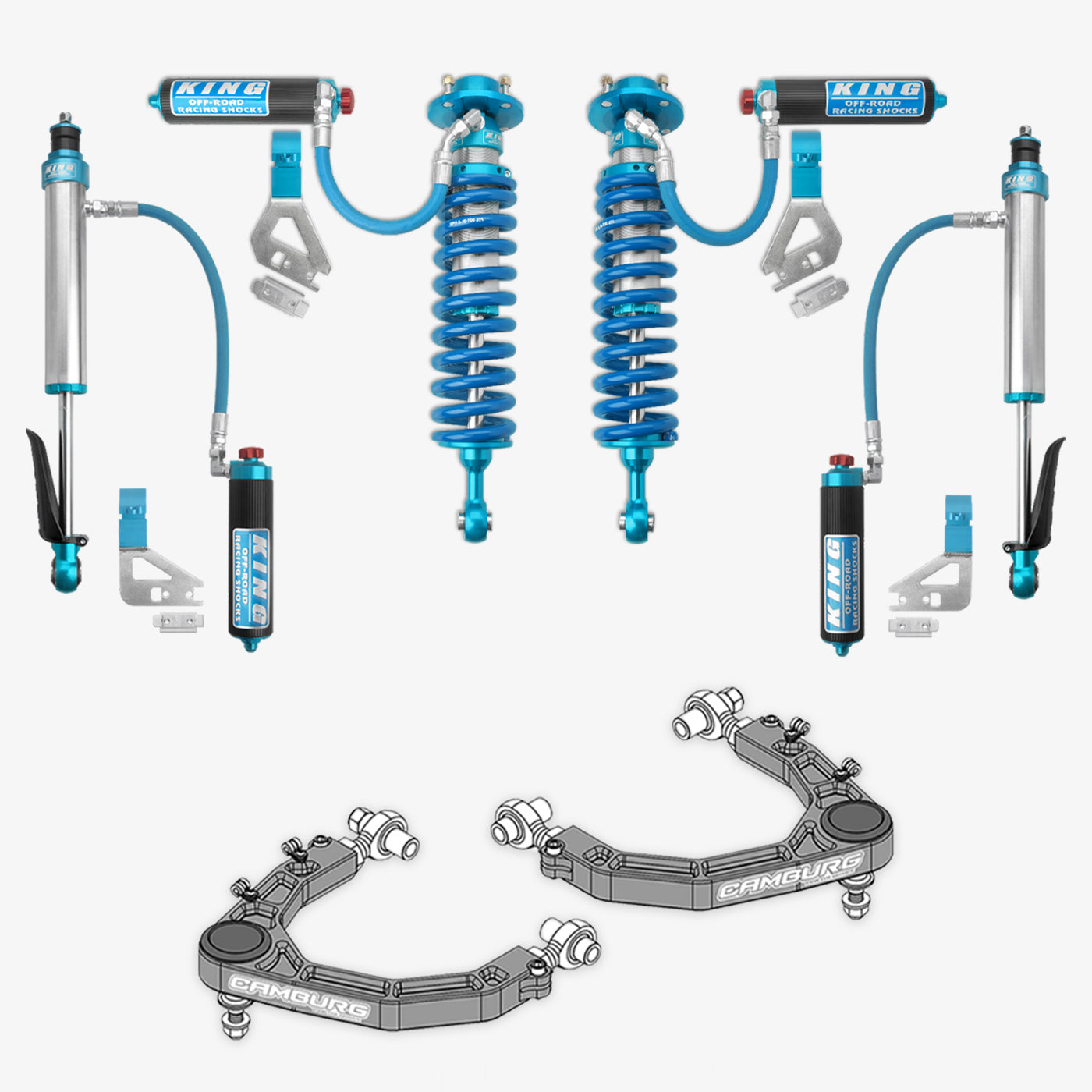 '22-25 Toyota Tundra King 2.5 RR Coilovers & Rear Shocks w/ Upper Arms & Trailing Arm Combo Kit