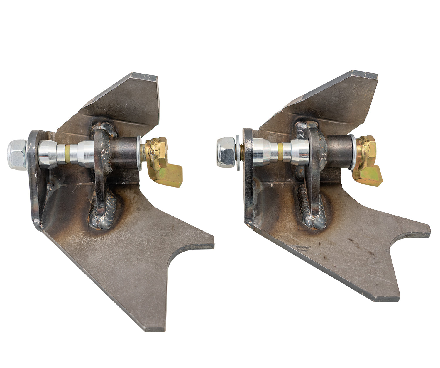 ‘17-24 Ford F250/350 Carli Weld-In Rear Shock Mounts Display of Included Parts