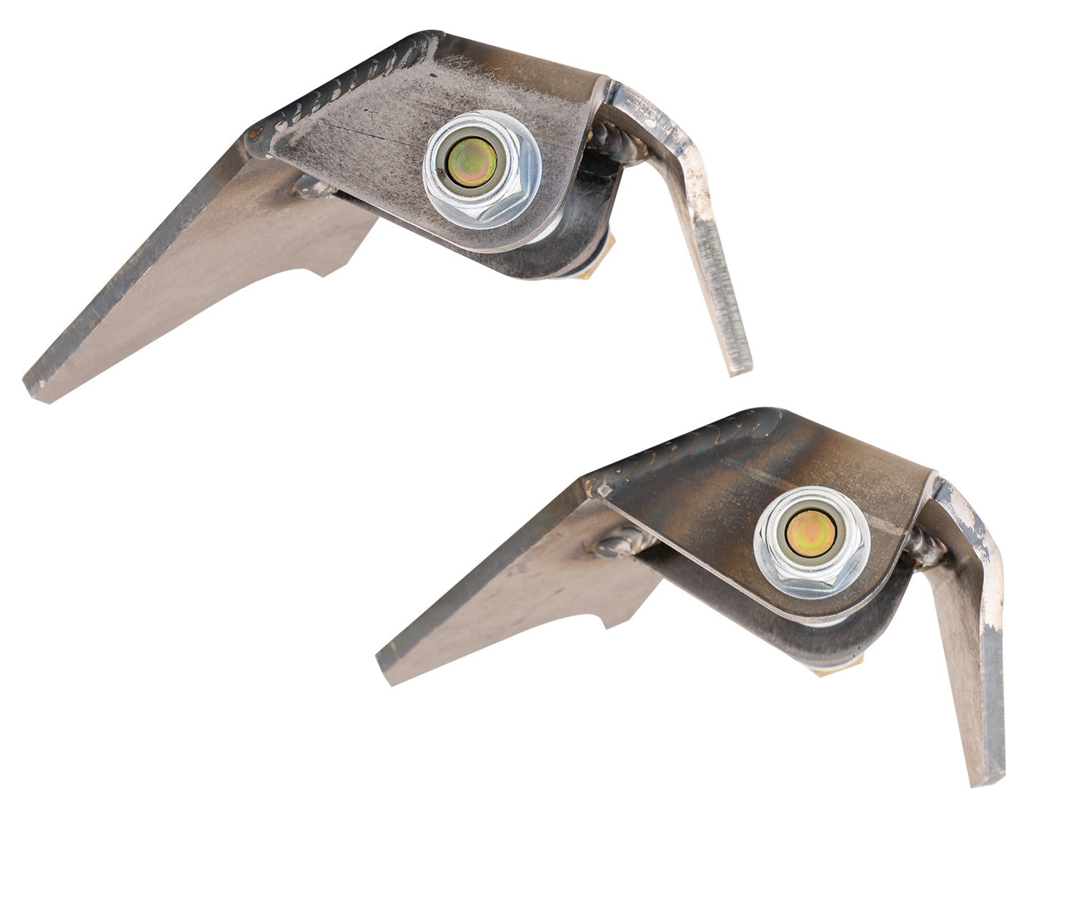 ‘17-24 Ford F250/350 Carli Weld-In Rear Shock Mounts Display of Included Parts