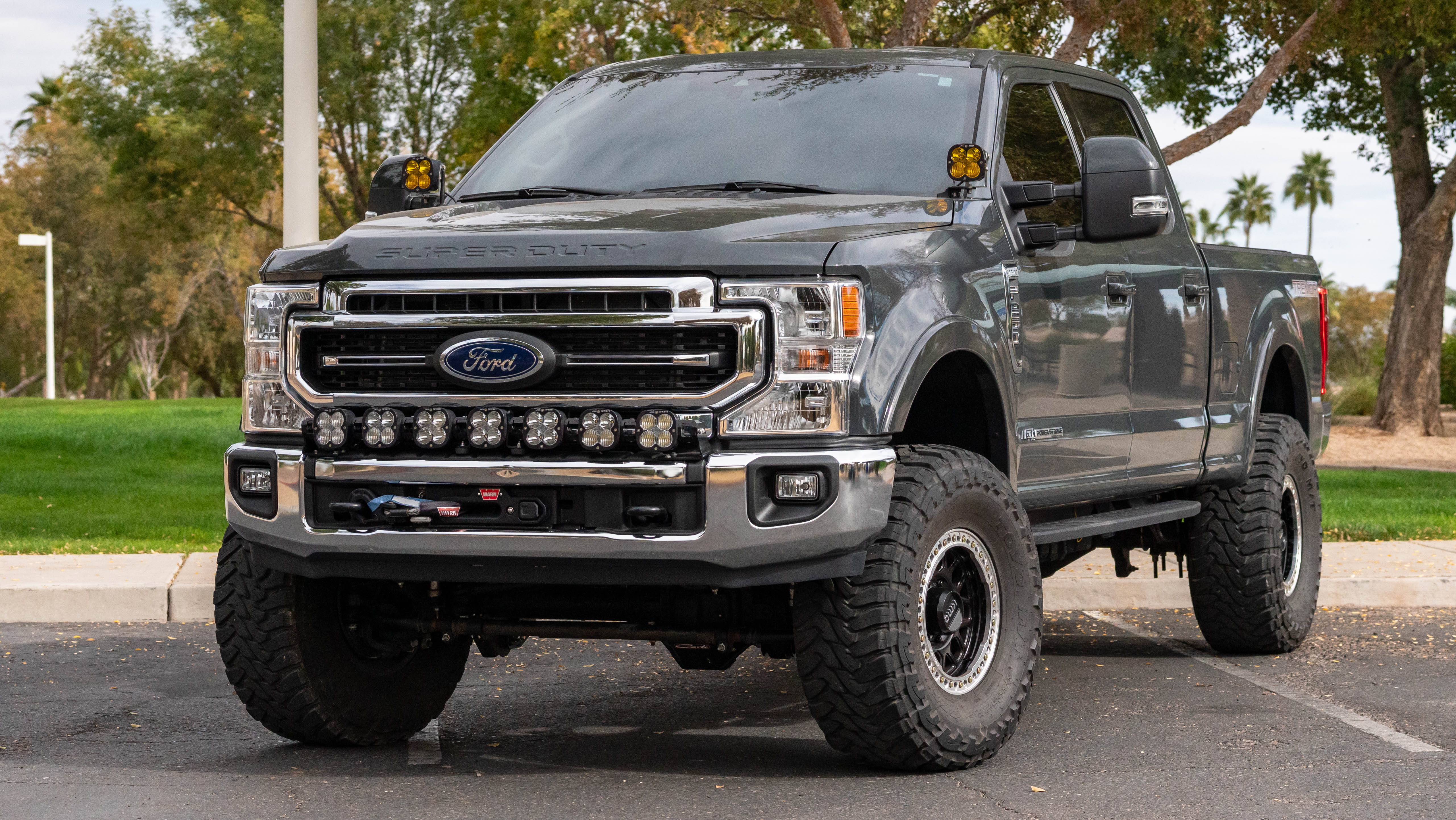 '20-22 Ford F250/350 XL Linkable LED Light Kit Lighting Baja Designs display on Vehicle