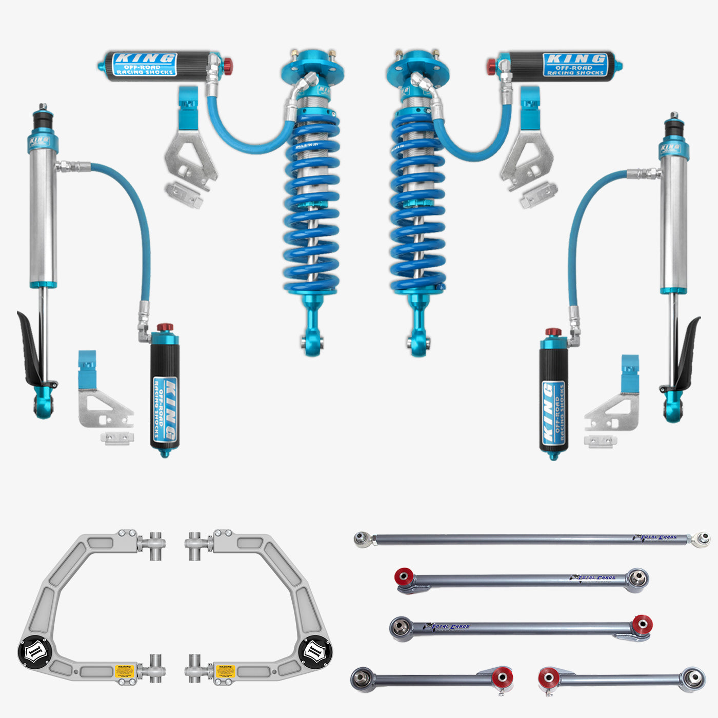 '22-23 Toyota Tundra King 2.5 RR Coilovers & Rear Shocks w/ Upper Arms & Trailing Arm Combo Kit parts